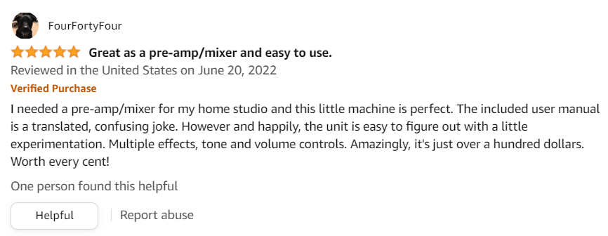EMB MX06BT Audio Mixer Customer Review